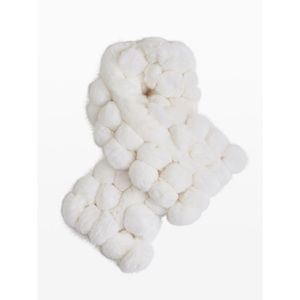 Etcetera White Rabbit Fur Scarf